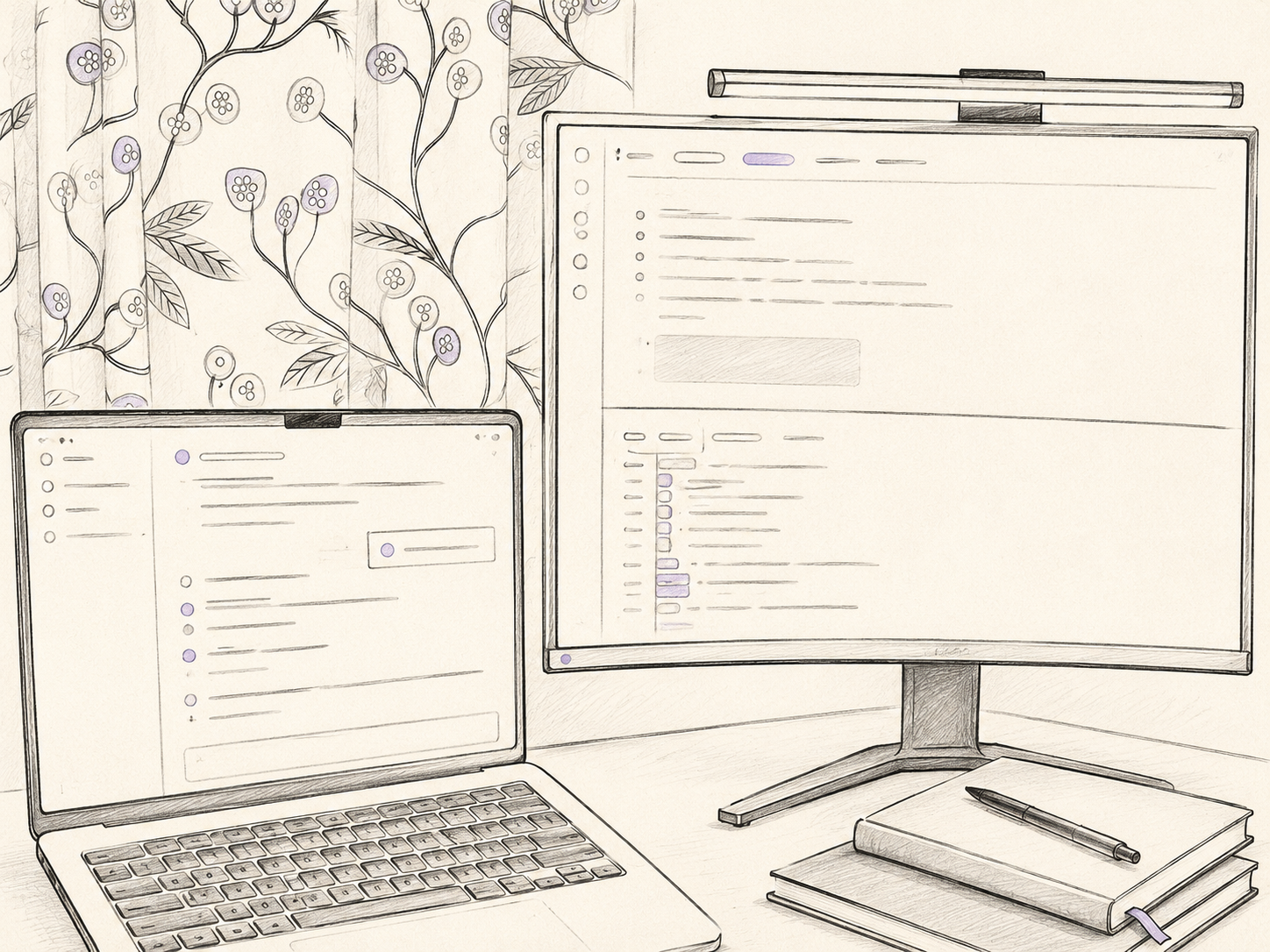 My own workflow: Claude Code on one screen, code on the other